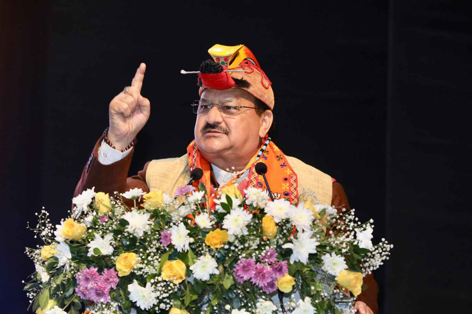 Honble BJP National President Shri J P Nadda While Addressing State